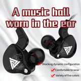 QKZ AK6 Copper Driver HiFi Wired  Bass Stereo Headset Music Earbuds 3.5MM In Ear With Mic