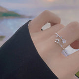 925 Sterling Silver Star Crystal Ring for Women