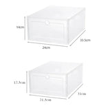 6pcs/Set Fold Plastic Shoes Case Thickened Transparent Drawer