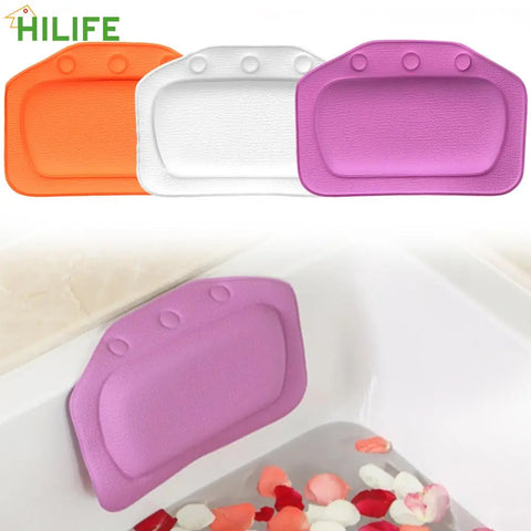 Neck Bathtub Cushion Soft Headrest With Suction Cup