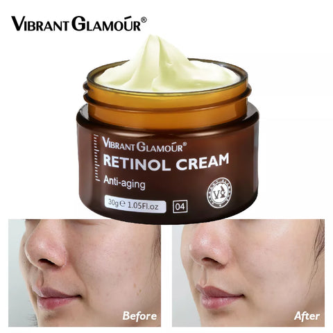 VIBRANT GLAMOUR Retinol Face Cream Anti-Aging Remove Wrinkle Firming Lifting Whitening Brightening Moisturizing Facial Skin Care