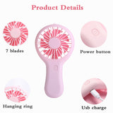 Portable Hand Fan Rechargeable Cooling