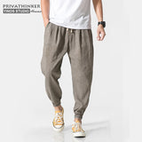 Privathinker Cotton Linen Casual Harem Pants