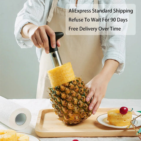 1PCS Stainless Steel Easy To Use Pineapple Peeler Slicers