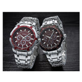 CURREN Men  Watches Full Steel Quartz Clock