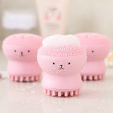 Pink cute little octopus cleansing brush sponge cleansing brush cleansing brush