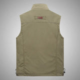 FGKKS Spring Men Waistcoat Outdoor Leisure Solid Color Vest