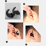 2Pcs 3 Layer Soft Silicone Ear Plugs Tapered Sleep Noise Reduction