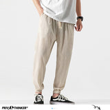 Privathinker Cotton Linen Casual Harem Pants