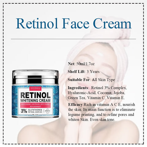 ENVISHA Neck Retinol Face Cream Vitamin Collagen Whitening