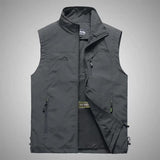 FGKKS Spring Men Waistcoat Outdoor Leisure Solid Color Vest