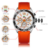 Chronograph Men Watches  Silicone Band