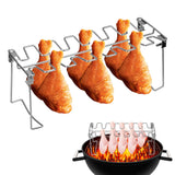 BBQ Beef Chicken Wing Leg Grill Barbecue Cooking Rack Non-Stick Stainless Steel Barbecue Drumstick Oven Roaster Stand