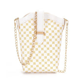 Fashion Plaid Polka Dot Print Single Shoulder Bag