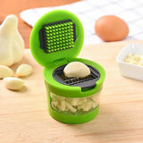 Multi-functional plastic garlic mud press mud press slicer dicing storage