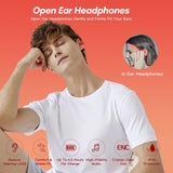 Ear Clip On Bone Conduction Bass Headphones  Wireless Stereo Headset with Mic