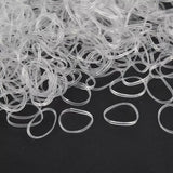 200-1000pcs Transparent Hair Elastic Rope Rubber Band