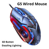 Silver Eagle G5 Mute Wired Mouse Six Keys Luminous Game