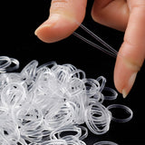 200-1000pcs Transparent Hair Elastic Rope Rubber Band