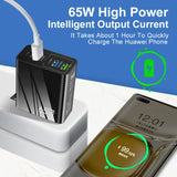 65W GaN USB Charger PD Type C Fast Charging  Power Adpater