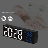 9 Inch Large Digital Wall Clock Temperature and Humidity Display Night Mode