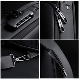 Men Multifunction Anti Theft USB Shoulder Bag