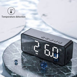 G50 Wireless Bluetooth Speaker with FM Mini Card Mirror Alarm Clock