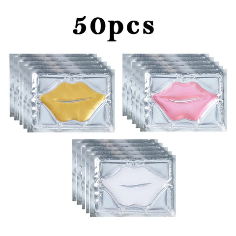 50pcs Collagen Lip Mask Moisturizing Anti Wrinkle Nourishing Beauty lips Care