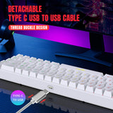 68 Keys Gaming Keyboard USB Wired Portable 20 RGB Backlight Keyboard