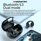 Monster TWS Bluetooth 5.3 Earphones True Wireless Headphones with Mic Bone Conduction