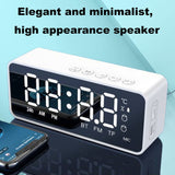 G50 Wireless Bluetooth Speaker with FM Mini Card Mirror Alarm Clock