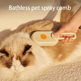 Cat Dog Pet Spray Massage Brush One Button Steam Spray Folding Rotatable Floating Hair Bath Hair Removal Brush Comb