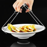 1-5PCS Stainless Steel Foldable Hot Dish Clamp Anti-Scald Bowl Clip Plate Pot Gripper