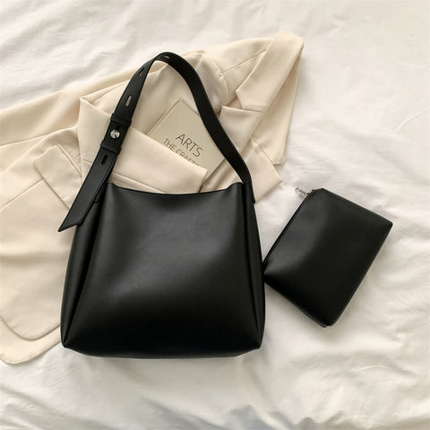 LEFTSIDE Fashion Leather Tote Bag