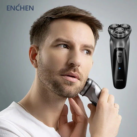 ENCHEN Blackstone Electrical Rotary Shaver for Men 3D Floating Blade