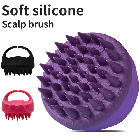 Scalp Scrubber  Brush Massager Clean Scalp Comb With Handle Hair Washing Brush