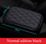 Wave Embroider PU Leather Car Armrest Mat