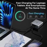 ASOMETECH 140W GaN USB Type C Fast Charger Multiple Ports