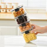 1pc Kitchen sealed jar for cereals and snacks, dry fruit storage jar, drawer storage jar, sealed storage box