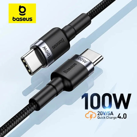 Baseus USB Type C To USB C Cable 100W/5A PD Fast Charging Charger