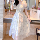 Elegant White Chiffon Long Dress