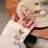 Large Hollow Out Butterfly Metal Hair Claw