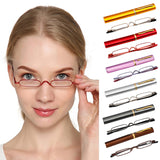 Mini Folding Reading Glasses Pen Clip Case