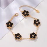 Fashion Summer Sweet Colorful Five Leaves Flower Bracelets