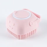 EW Silicone Pet Massage Brush Bath and Shampoo Brush