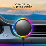 Essager RGB Magnetic Car Phone Holder Qi 15W Wireless Charger