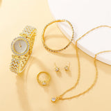 6pcs Watches Set Luxury Rhinestone Women