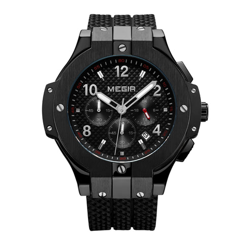 MEGIR Men Watches Silicone Strap