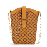 Fashion Plaid Polka Dot Print Single Shoulder Bag