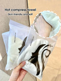 Hot compress towel hanging ear soft skin-friendly steam